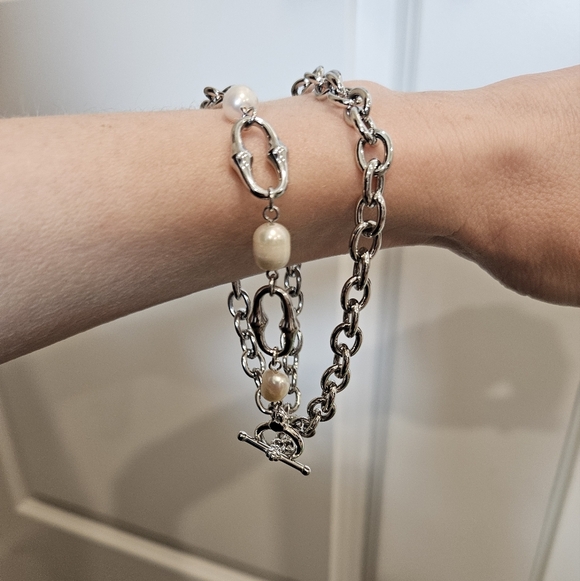 NEW ✨️ Chunky Chain With Pearls Necklace - Picture 6 of 8